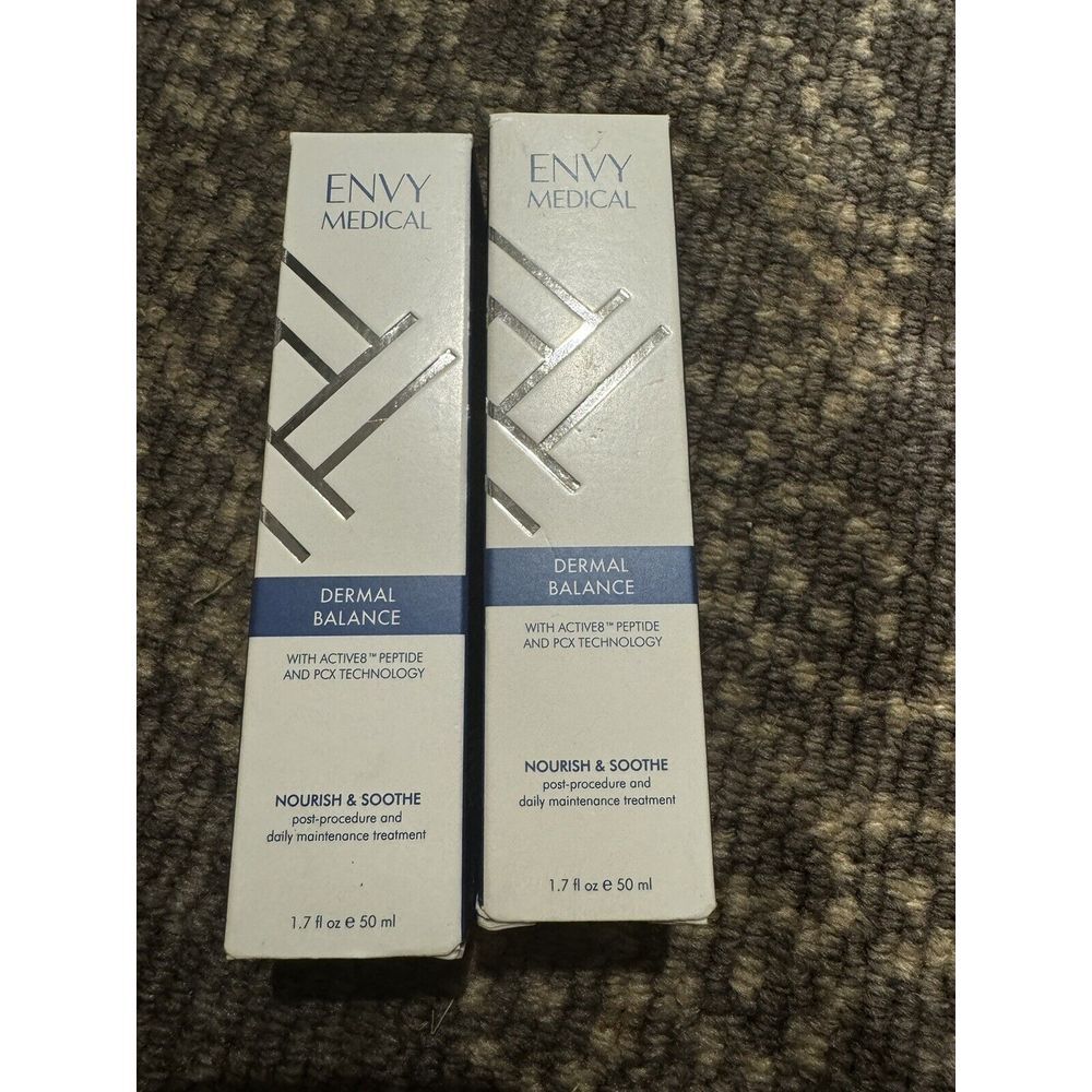 Envy Medical Set Of 2 Dermal Balance Facial Treatments 1.7 Fl Oz Each New In Box